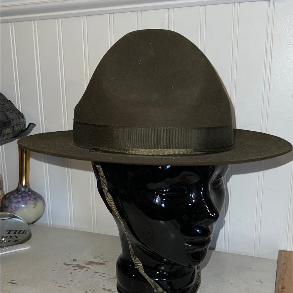 Vintage wool felt Official Boy Scout Campaign Hat Smokey the Bear hat size 7.25